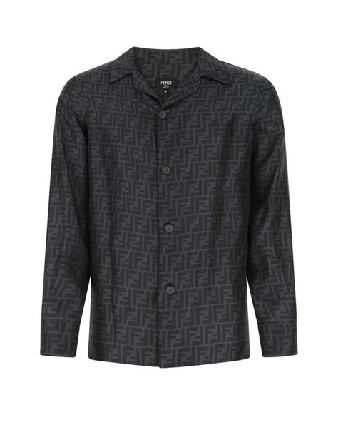 fendi cactus blouse mens|fendi silk shirt.